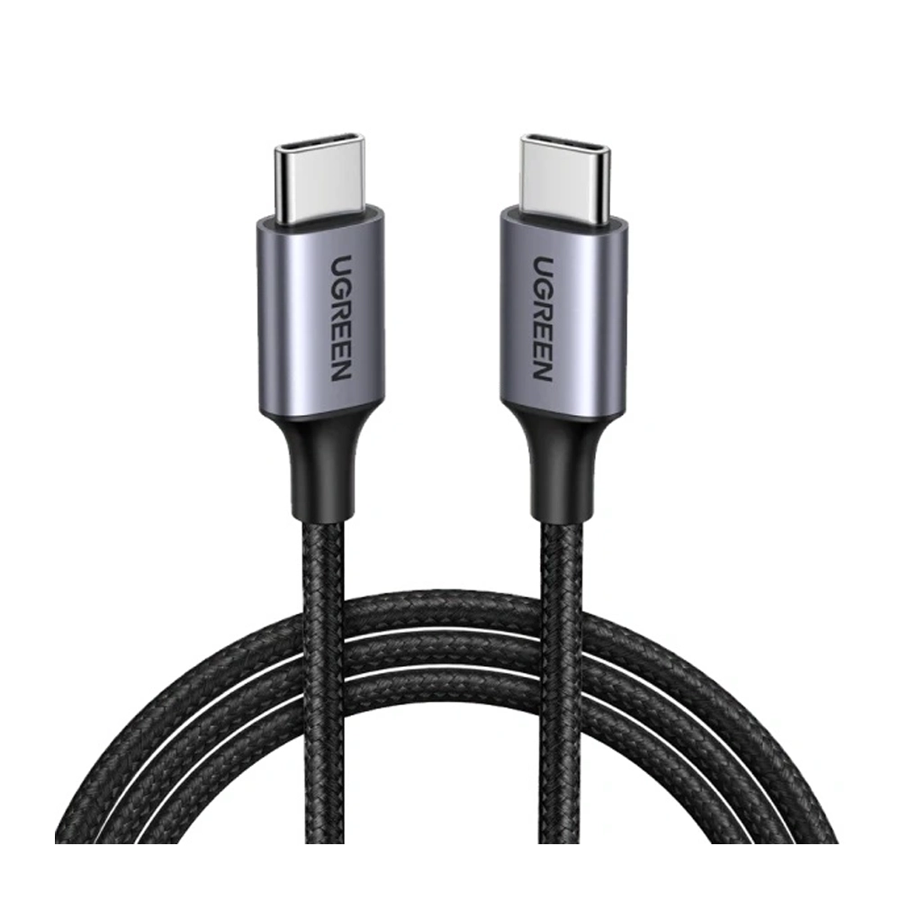 UGREEN 1 Meter Type-C to Type-C PD Round Cable Nickel Plating Aluminum Shell – US261