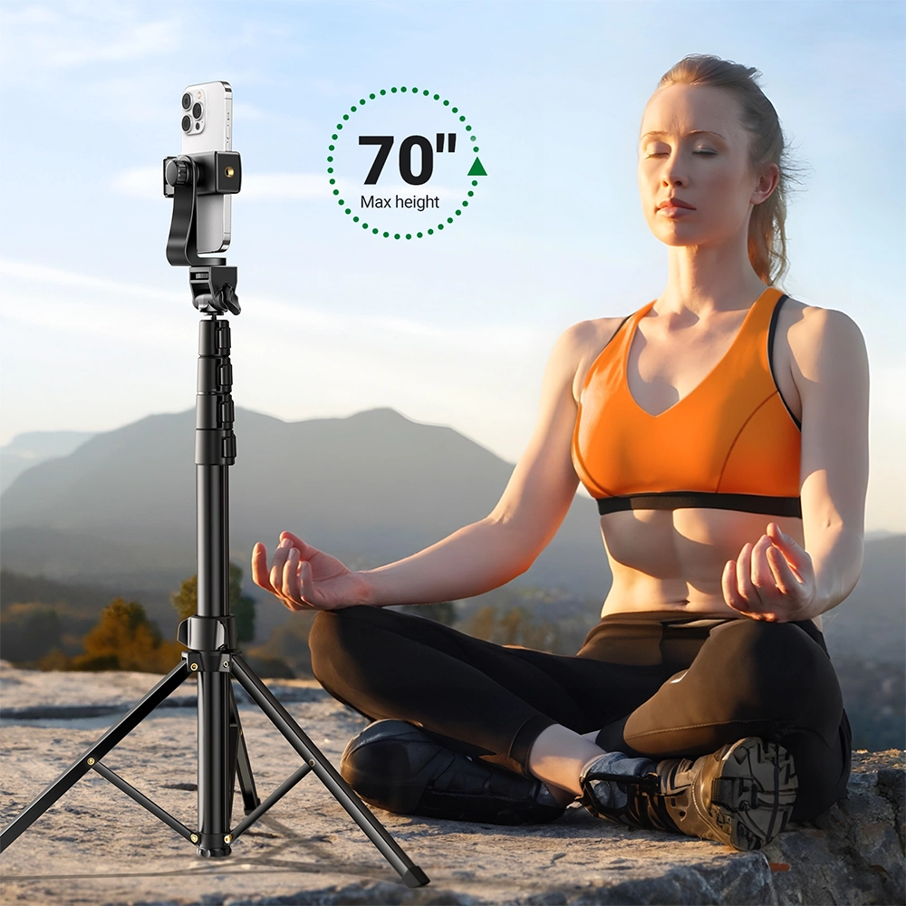 Alternative view of UGREEN 1.7 Meter Floor Tripod And Selfie Stick with Bluetooth Remote – LP680