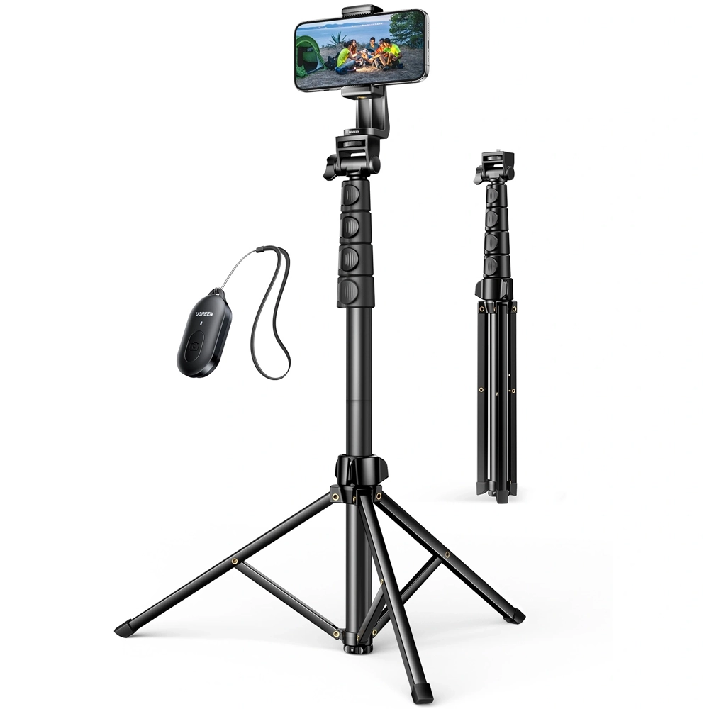 UGREEN 1.7 Meter Floor Tripod And Selfie Stick with Bluetooth Remote – LP680