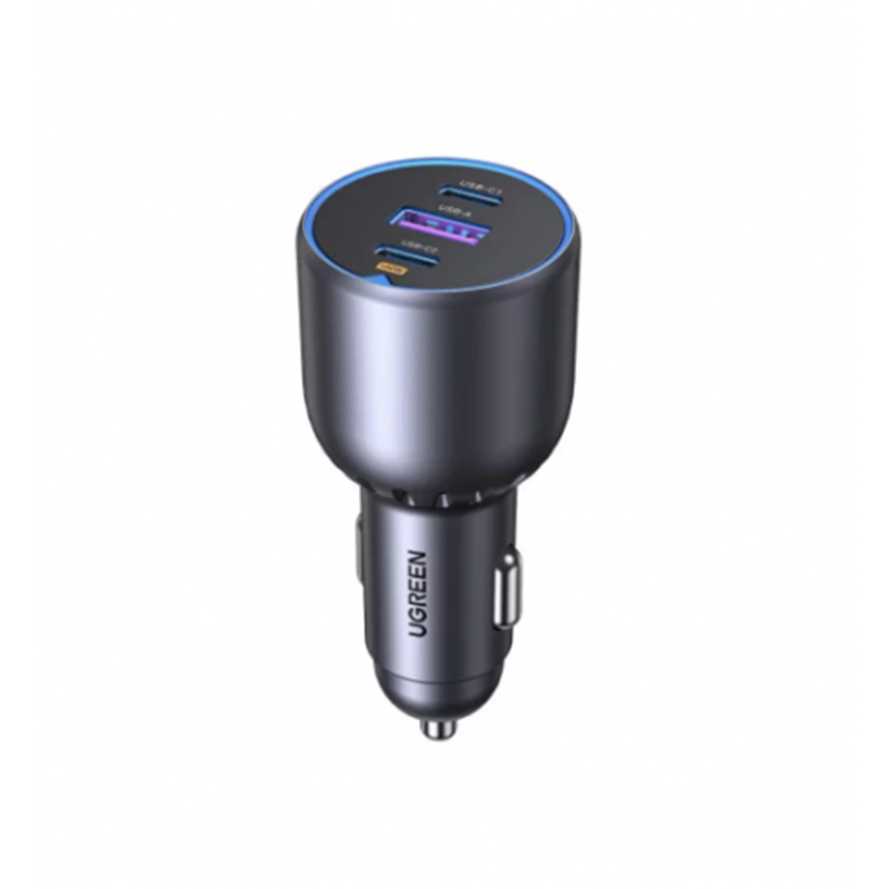 UGREEN 130W Dual Type-C & 1x USB Ports Metal Car Charger – EC705