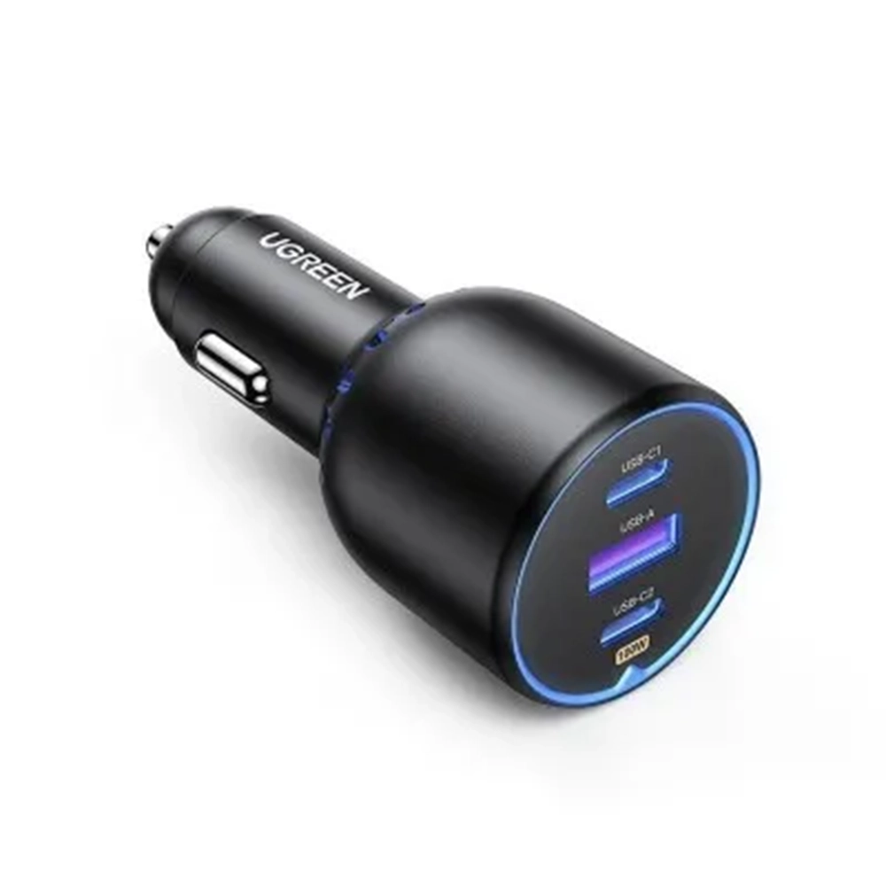 Alternative view of UGREEN 130W Dual Type-C & 1x USB Ports Metal Car Charger – EC705