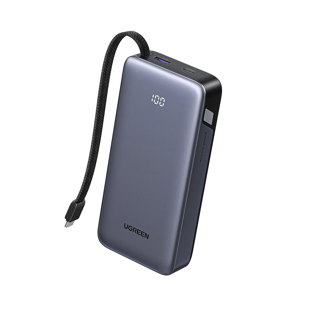 UGREEN 20000mAh 45W Power Bank with Built-in Cable – PB536