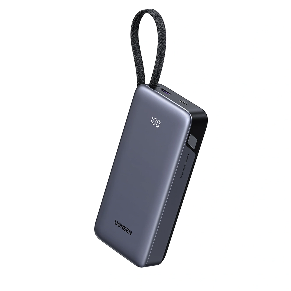 Alternative view of UGREEN 20000mAh 45W Power Bank with Built-in Cable – PB536