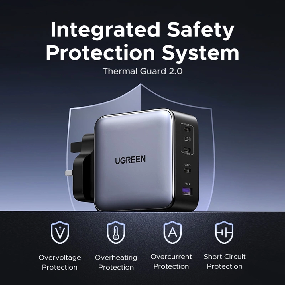 Alternative view of UGREEN 200W 4-Port GaN Fast Charger UK version – X764