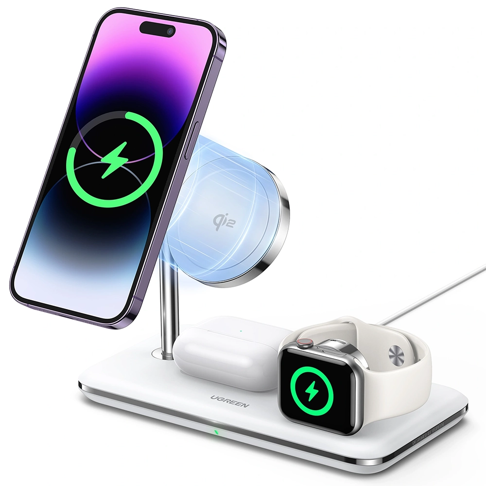 Alternative view of UGREEN 3-in-1 Wireless Charger – CD278