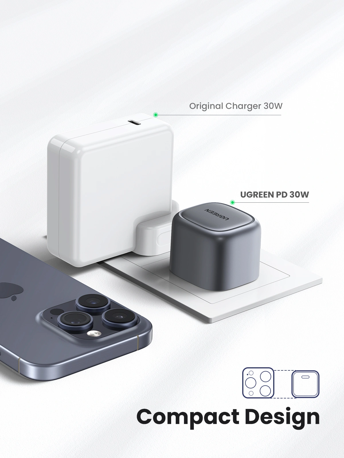 UGREEN 30W Type-C GaN Fast Charging Adapter – CD305 - Image 2