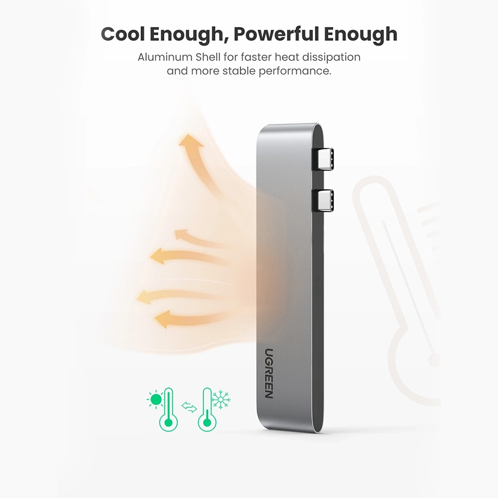 UGREEN 5in1 TYPE-C Multifunction Adapter (Space Gray) – CM251 - Image 3