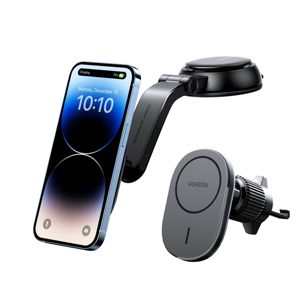UGREEN Magnetic Car Holder With Wireless Charger A/C and Dashboard – CD345