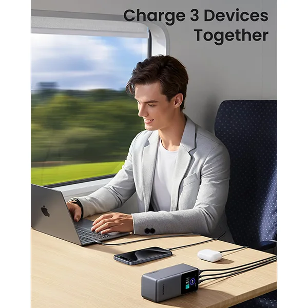 Alternative view of UGREEN Nexode 20000mAh 130W Smart Display with Built-in Cable – PB723