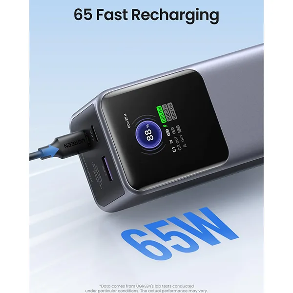 UGREEN Nexode 20000mAh 130W Smart Display with Built-in Cable – PB723 - Image 4