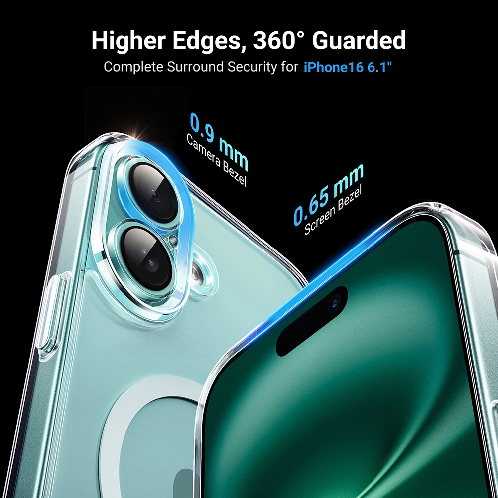 Alternative view of UGREEN iPhone 16 Plus Classy Clear Magnetic Protective Case – CA110