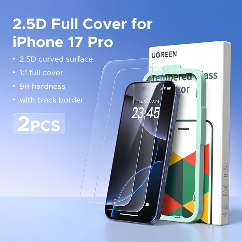 UGREEN iPhone 17 Air Screen Protector 2-Pack – SP1142 - Image 3