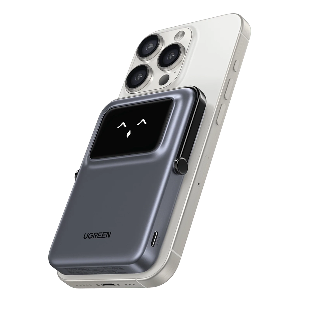 Alternative view of UGREEN 10000mah 20W Uno Series Magnetic Wireless Power Bank With Stand – PB572