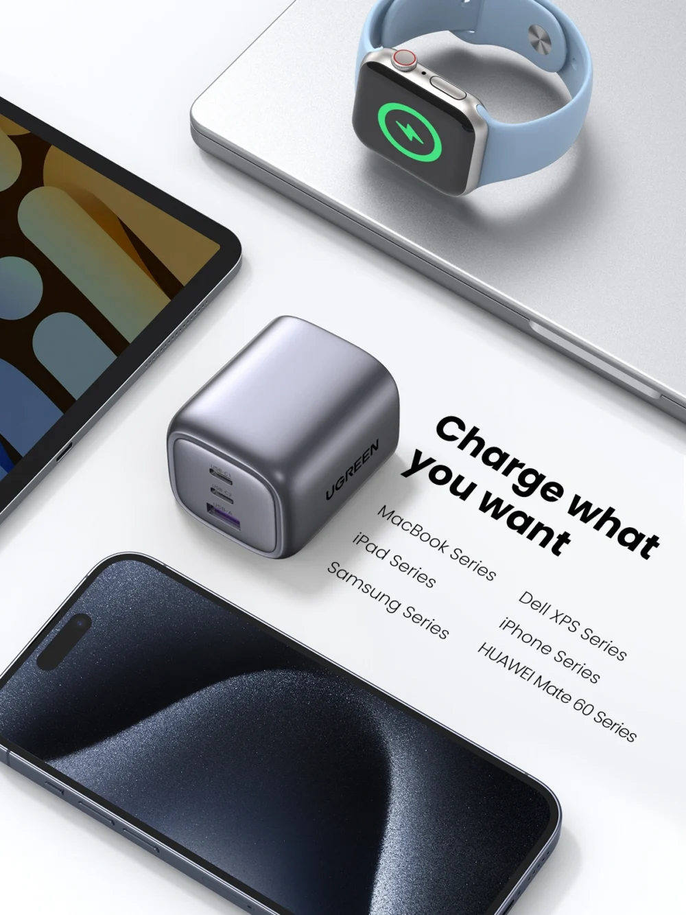 Alternative view of UGREEN 65W Nexode Fast Charging Adapter – CD306