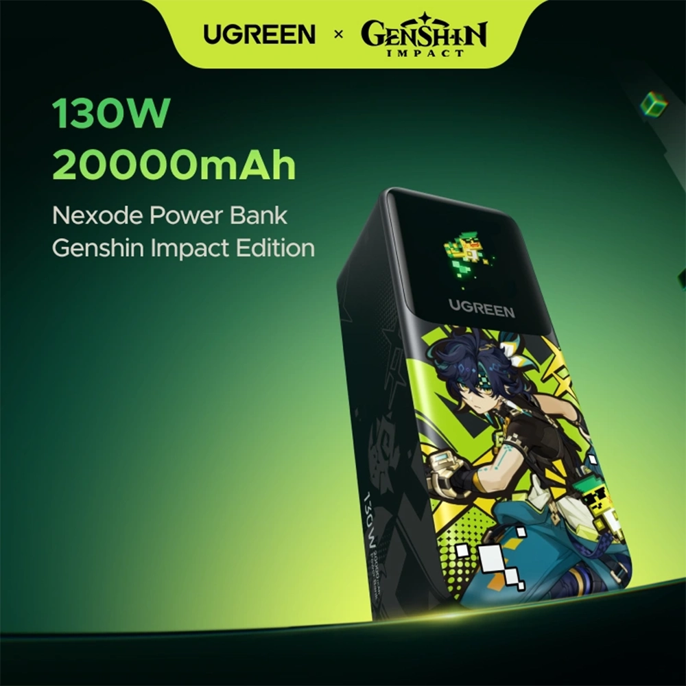 UGREEN 20000mAh 130W Genshin Impact Edition Smart Display Fast Charging Power Bank – PB721 - Image 4