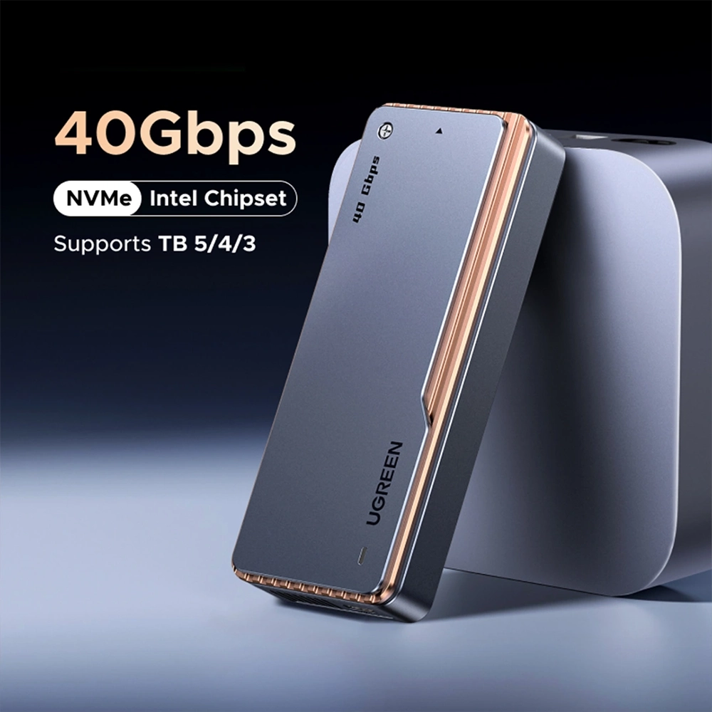 Alternative view of UGREEN 40Gbps USB4® M.2 NVMe SSD Aluminum Alloy Enclosure – D703