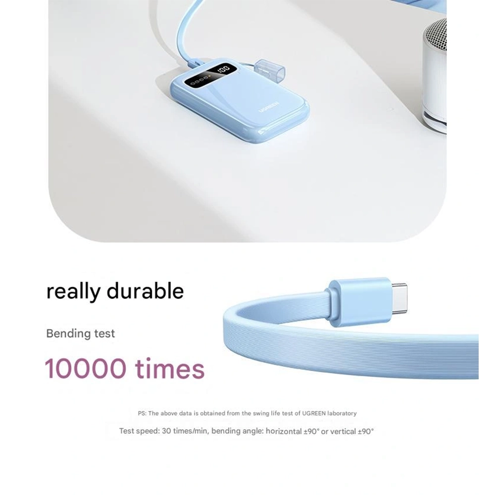 Alternative view of UGREEN 10000mAh 20W Two-way Fast Charging Power Bank with Type-C to Type-C Cable – PB522