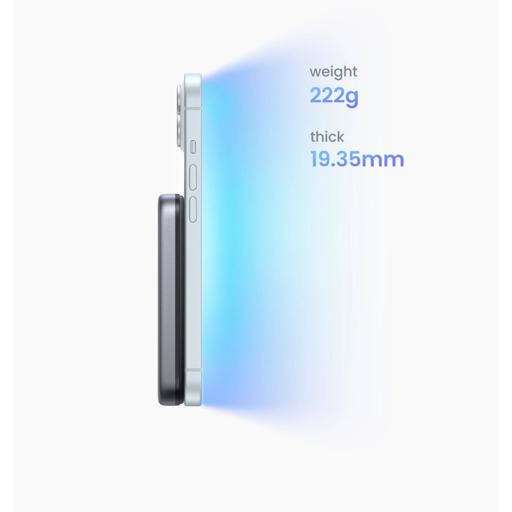 Alternative view of UGREEN 10000mAh 30W Qi2 Magnetic Wireless Power Bank – PB761