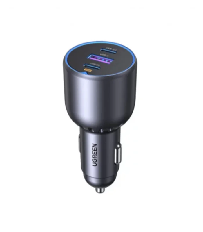 UGREEN 130W Dual Type-C & 1x USB Ports Metal Car Charger – EC705