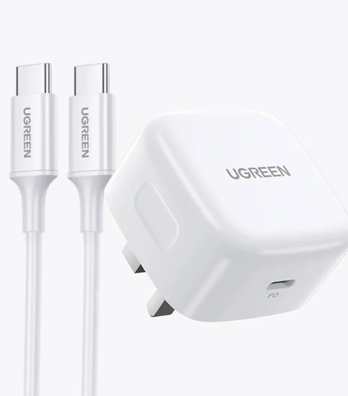 UGREEN 20W Type-C Fast Charger Set With Type-C to Type-C 1 Meter Cable – CD137 -45438