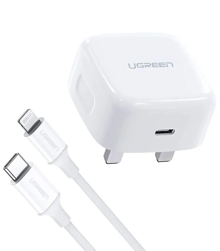 UGREEN 20W Type-C PD Fast Charger With Type-C to Lightning 1 Meter Cable Set – CD137 - 70297