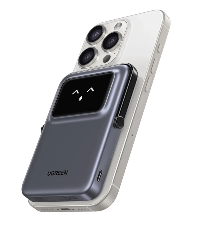 UGREEN 5000mAh Uno Series Magnetic Wireless Power Bank With Foldable Stand- PB571