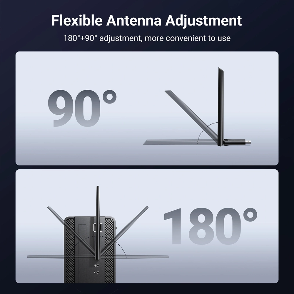 UGREEN AX900 USB High-Gain Dual Band Wi-Fi Adapter – CM763 - Image 3