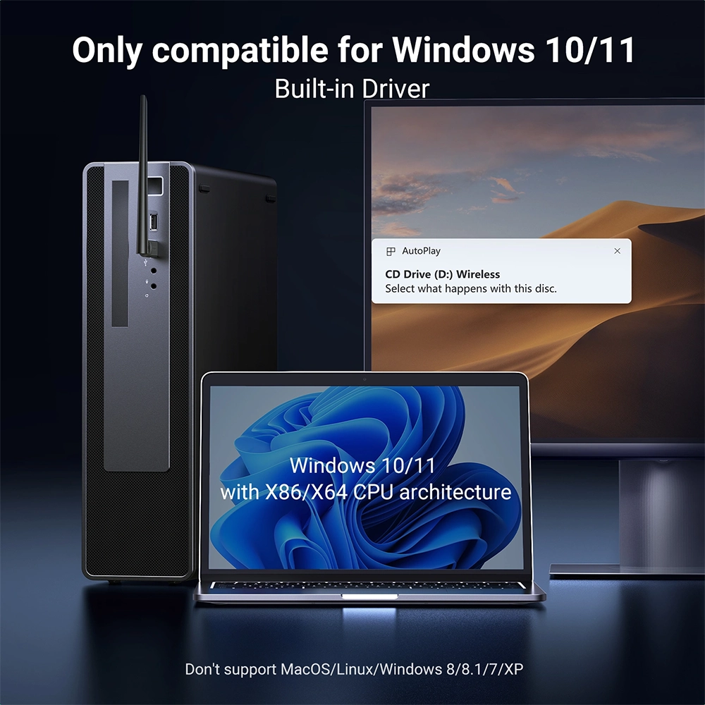 UGREEN AX900 USB High-Gain Dual Band Wi-Fi Adapter – CM763 - Image 4