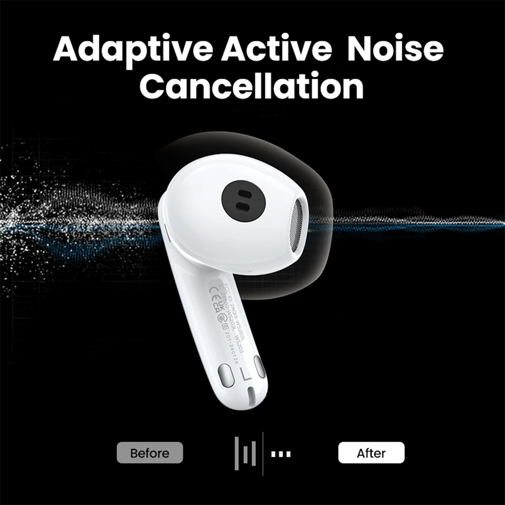 Alternative view of UGREEN HiTune H6 Pro Hybrid Active Noise-Cancelling Earbuds White | WS203