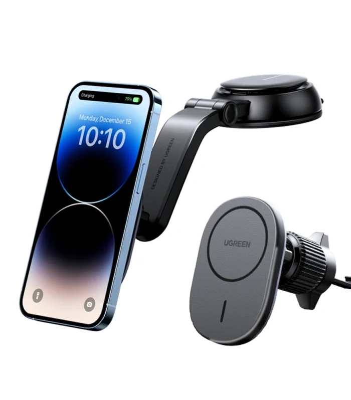 UGREEN Magnetic Car Holder With Wireless Charger A/C and Dashboard – CD345