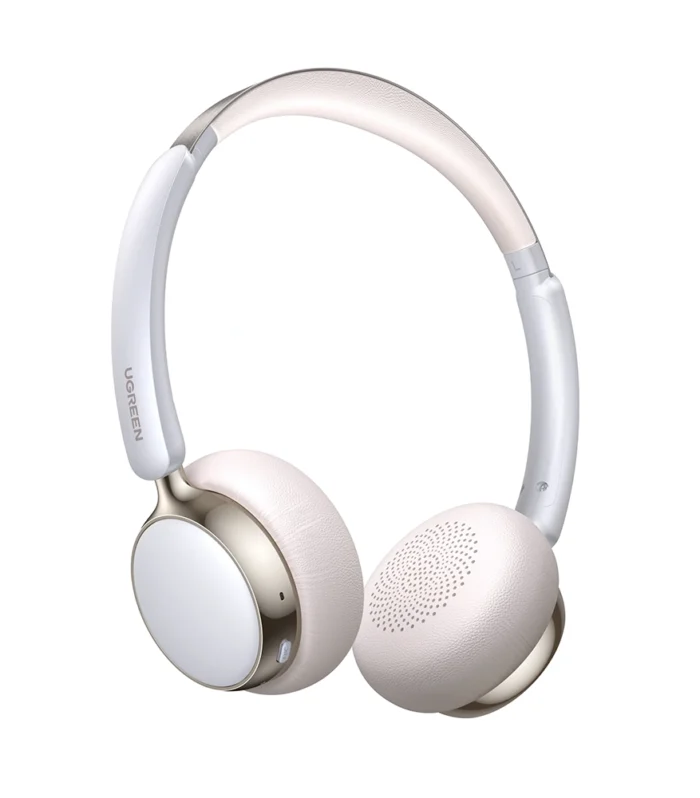 UGREEN Studio Plus 80Hrs Active Noise-Cancelling Headphones – Silver White – HP207