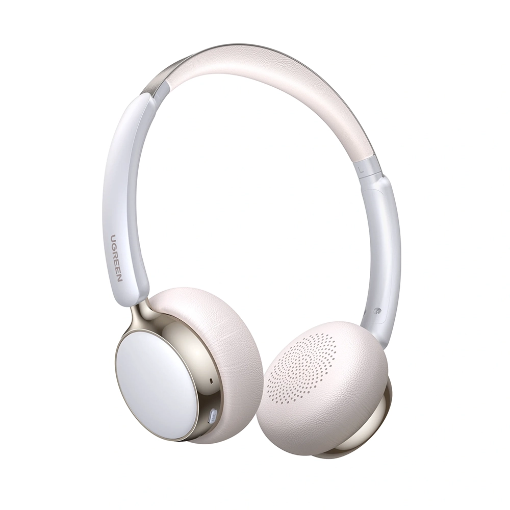 UGREEN Studio Plus 80Hrs Active Noise-Cancelling Headphones – Silver White – HP207