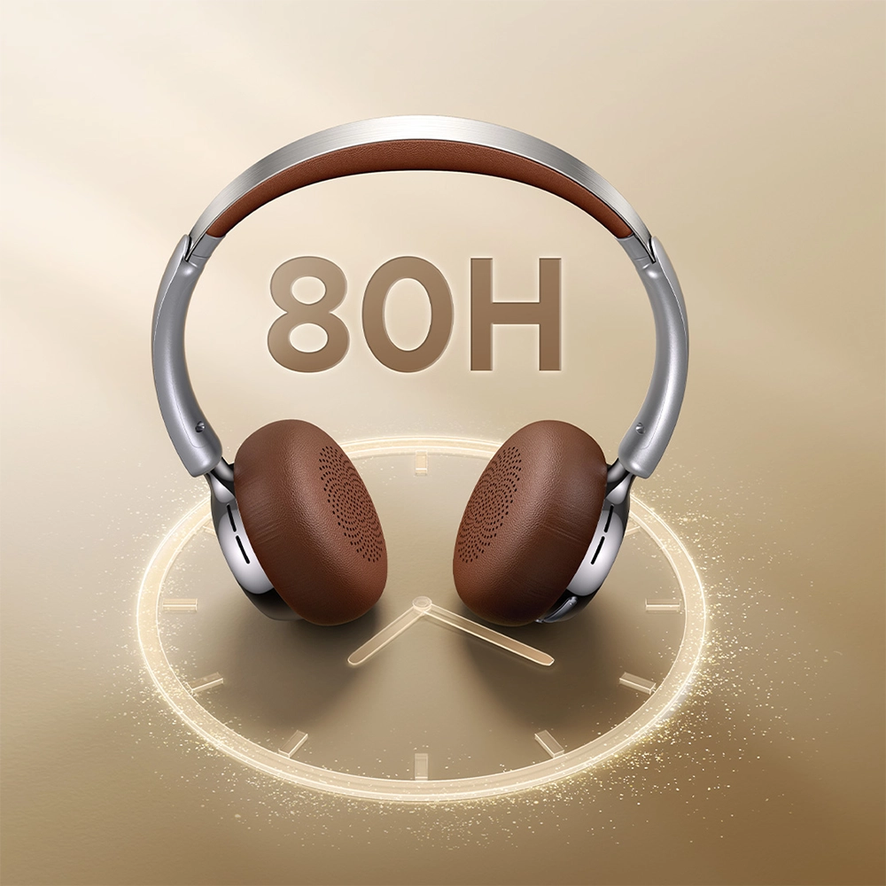 Alternative view of UGREEN Studio Plus 80Hrs Active Noise-Cancelling Headphones – Silver White – HP207