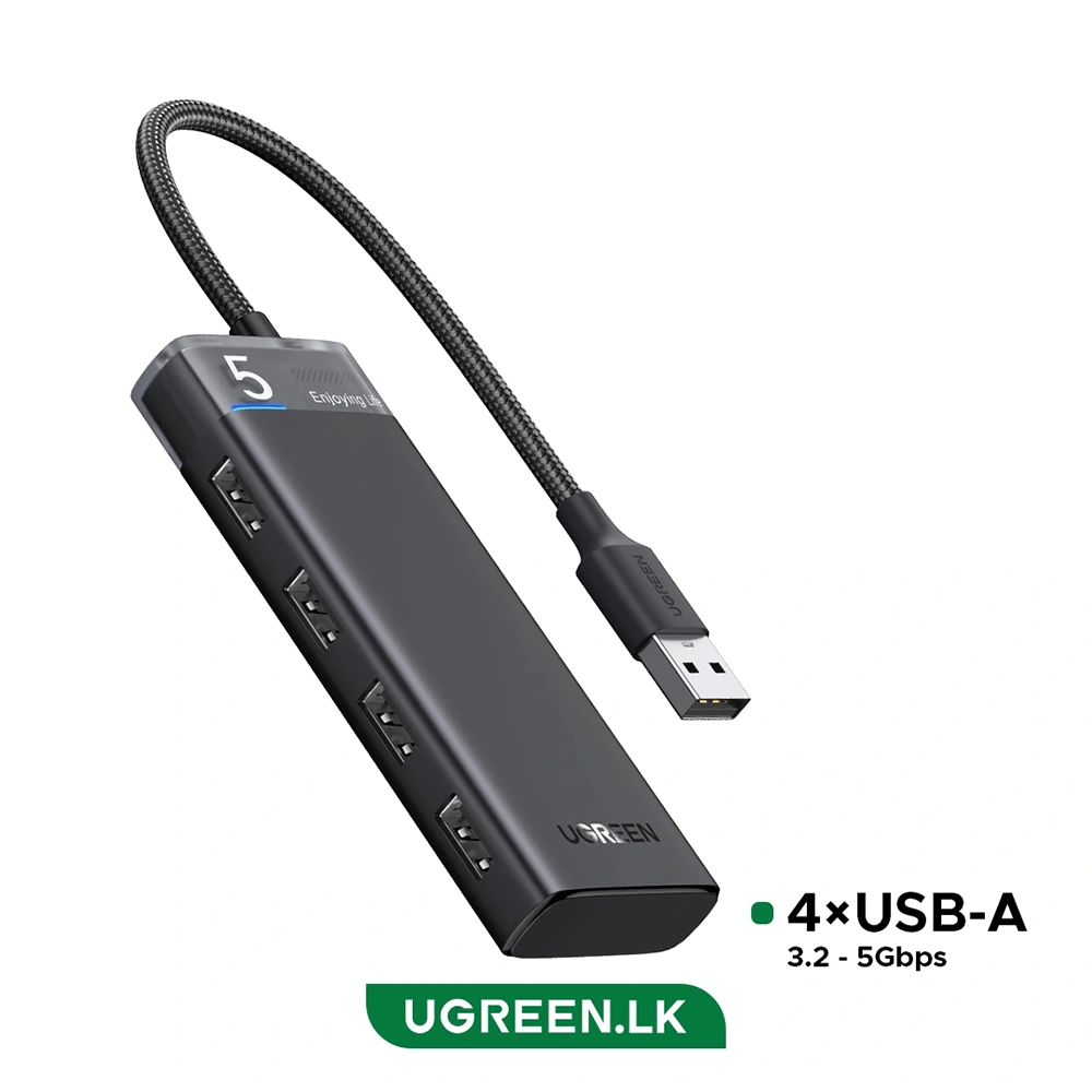 UGREEN USB Hub 3.2 Ultra Slim Data Hub – 4 Ports with LED Indicator – CM653