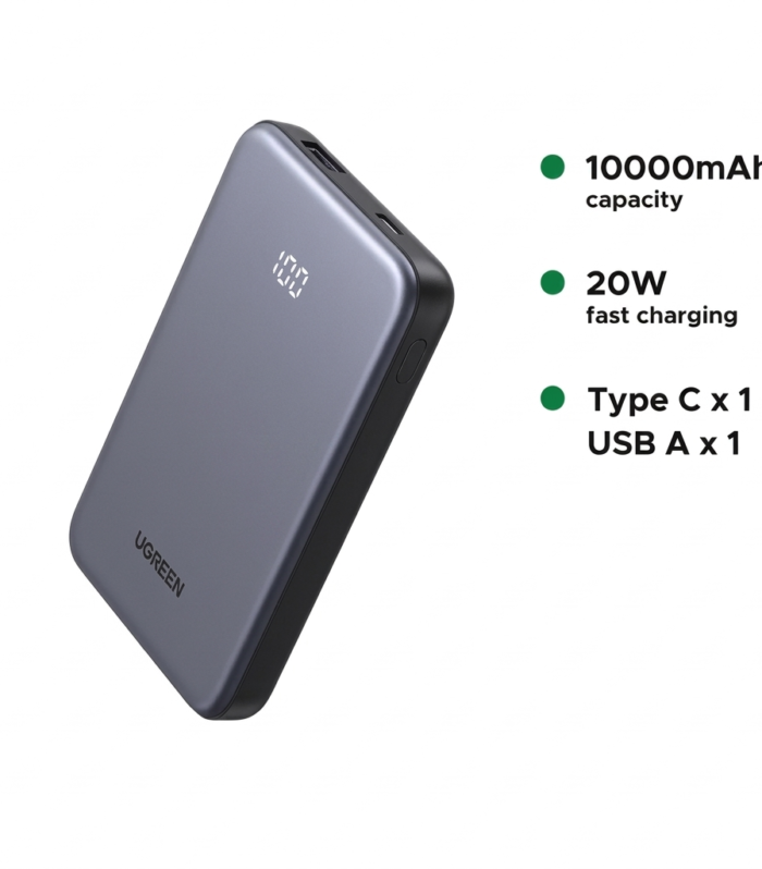 UGREEN 10000mAh 20W Zapix Series Two-way Fast Charging Power Bank – PB507